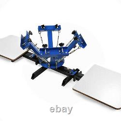 4 Color Silk Screen Printing Machine 2 Station Press Printer DIY Shirt Equipment