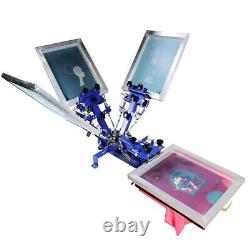 4 Directions Micro-registration 4 Color 1 Station Screen Printing Press Printer