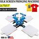 4 Station 4 Color Silk Screen Printing Machine Equipment T-shirt Press Kit Diy