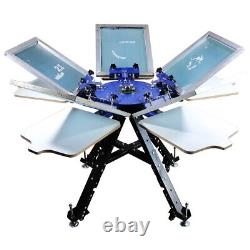 5 Color Screen Printing Machine Double Rotary Press Printer Height Adjustable