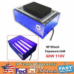 60W Screen Printing Exposure Unit 18x12 Silk Screen Printing Machine UV Light