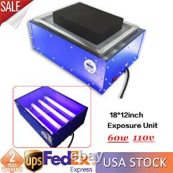 60W Screen Printing Exposure Unit 18x12 Silk Screen Printing Machine UV Light