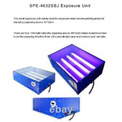 60W Screen Printing Exposure Unit Silk Screen Printing Machine UV Light 18x12