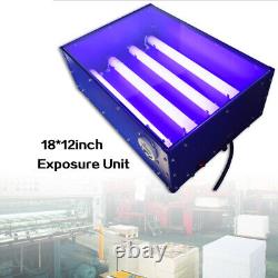 60w 18x12 Silk Screen Printing Machine UV Light Screen Printing Exposure Unit