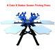 6 Color 6 Station Screen Printing Press Machine 360° Rotary Silk Screen Printer