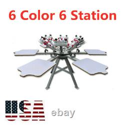 6 Color 6 Station Screen Printing Press Machine + Micro Registration