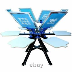 6 Color 6 Station Screen Printing Press Manual Color Matching Printer Newest