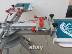 6 Color 6 Station Silk Screen Printing Press Machine with Micro Registration USA