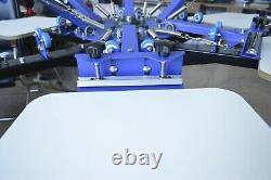 6 Color Screen Printing Machine Rotary Screen & Press Pallet DIY Printer