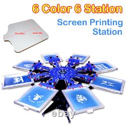 8 Color 8 Station Screen Printing Station Floor Precision Rotary Press Printer