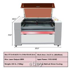 CLEARANCE! 80W CO2 Laser Engrave Machine withAutolift Autofocus& 24×35In Worktable