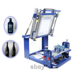 Curved Screen Printer Kit Printing Machine Bottle Heat Printing Machine Blue New