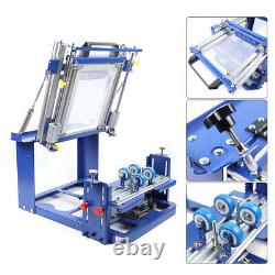 Curved Screen Printer Kit Printing Machine Bottle Heat Printing Machine Blue New