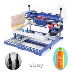 Curved Screen Printing Machine Manual Press Printer Kit 170mm Diameter Push-pull