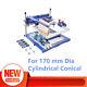 Curved Screen Printing Machine Press Printer For 170 Mm Dia Cylindrical Conical