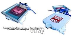 Desktop 1 Color Screen Printing Machine Press Printer with Rotary Screen Holder