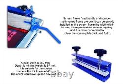 Desktop 1 Color Screen Printing Machine Press Printer with Rotary Screen Holder