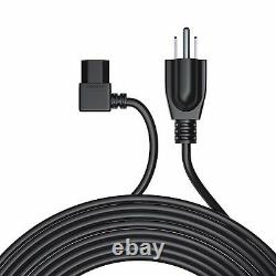 Extra Long 25Ft AC Power Cord Cable for TV LCD Plasma DLP Monitor Screen Printer