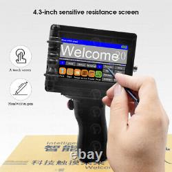 Fast dry Portable Handheld jet printer Touch Screen Date Word QR Barcode Logo