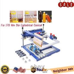 For 170 Mm Dia Cylindrical Conical Curved Screen Printing Machine Press Printer