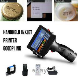 Handheld Inkjet 600DPI Ink Touch Screen Printer Date QR Code Coding Machine