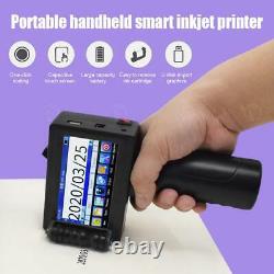 Handheld Inkjet Printer Touch Screen Portable Date Barcodes Coding Machine / Ink