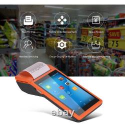 Handheld POS Receipt Android 6.0 Terminal Printer 5.5 Inch Touch Screen Wireless