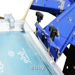 INTBUYING 1 Color 6 Station Screen Printing Machine Height Adjusted Press006180