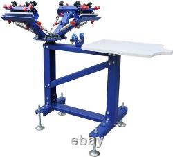 INTBUYING 4 Color 1 Station Screen Printer Manual Operate Screen Press Machine