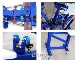 INTBUYING 4 Color 1 Station Screen Printer Manual Operate Screen Press Machine