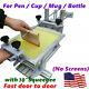 Manual Cylinder Screen Printing Machine+10 Squeegee For Pen / Mug / Bottle