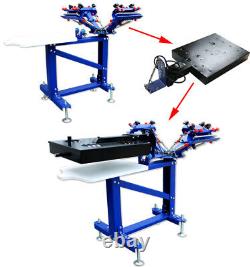 Micro-adjust 3 Color Screen Printing Press With Rotary Dryer Vertical Machine