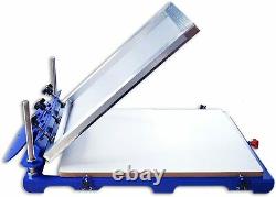 Micro-adjustable 1 Color Screen Printing Machine Press with 20x 24 Pallet