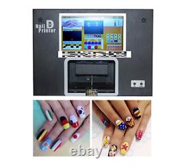 Nail printer built with computer and screen nail machine printing on 5 real nail