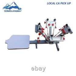 PICKUP 4 Color 1 Station Screen Printing Press Machine with Micro Registration