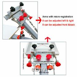 PICK-UP Micro Registration 4 Color 4 Station Silk Screen Printing Press Machine