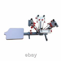 Pick-up 4 Color 1 Station Screen Printing Press Machine with Micro Registration