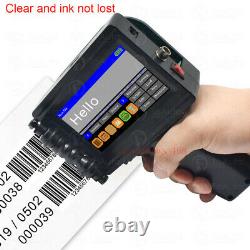 Portable Fast dry handheld jet printer Touch Screen Date Words QR Barcode Logo
