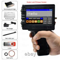 Portable Fast dry handheld jet printer Touch Screen Date Words QR Barcode Logo