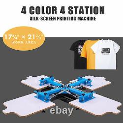 Preenex Screen Printing Machine 4 Silk Screen Stations for 4 Color DIY Printing