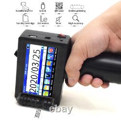 Protable Handheld Inkjet Printer Touch Screen Date QR Code Barcode Logo Machine