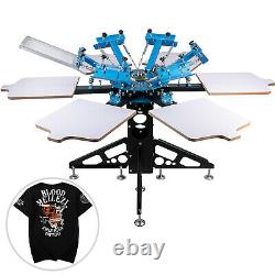 Screen Printer Screen Printing Machine 6 Color 6 Station For T-shirts