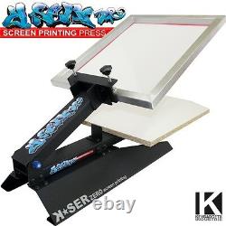 Screen Printing Kit Frame Squeegee Emulsion Exposure set machine T-shirt press