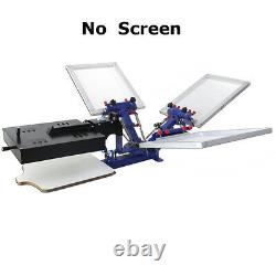 Screen Printing Machine 3 Color Silk Screen Press Printer Rotary Flash Dryer