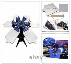 Screen Printing Machine 6 Color Micro-Registration Press with Heavy-duty Stand