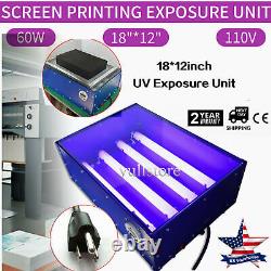 Screen Printing Machine Exposure Unit Led Tubes 18x12 Plate Developing Machine