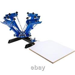 Screen Printing Press 4 Color 1 Station Screen Printing Machine Removable