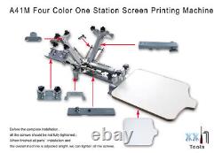 Simple Operate 4 Color 1 Station Screen Printing Press Brand New Press Machine