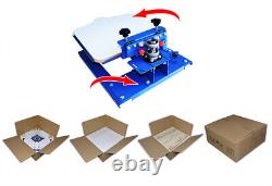 TECHTONGDA One Color Double Directions Spinning T-Shirt Screen Printing Machine