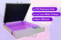 USA 110V 20in x 24in 80W Vacuum LED UV Exposure Unit Precise Screen Printing